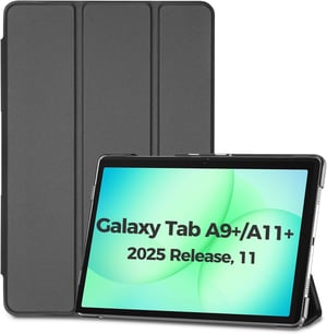 Inteligentné puzdro ProCase pre Samsung Galaxy Tab A9+ (11"), trojdielne, so stojanom, funkcia automatického uspania/prebudenia – čierne