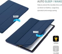 ProCase Galaxy Tab A8 10,5" (SM-X200/X205) háromszoros kihajtható tok állvánnyal - sötétkék 7