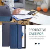 ProCase Galaxy Tab A8 10,5" (SM-X200/X205) háromszoros kihajtható tok állvánnyal - sötétkék 8