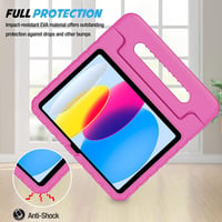 ProCase iPad 10/11 generációs gyermek tok állvánnyal, ütésálló, könnyű, magenta 3