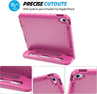 ProCase iPad 10/11 generációs gyermek tok állvánnyal, ütésálló, könnyű, magenta 7