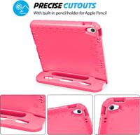 ProCase iPad 10-11 generációs gyermek tok ütésálló állvánnyal rózsaszín 7