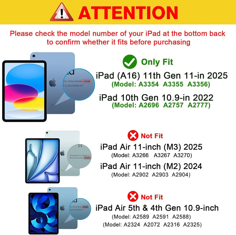 ProCase iPad 10-11 hüvely tolltartóval, ütésálló smart tok, átlátszó hátlap, bordó