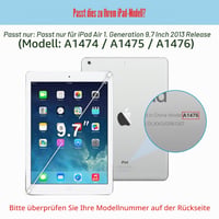 ProCase iPad Air 1 9,7-palcové tenké inteligentné puzdro, námornícka modrá, A1474 A1475 A1476, priehľadný matný zadný kryt, funkcia stojana, ľahké ochranné puzdro 2