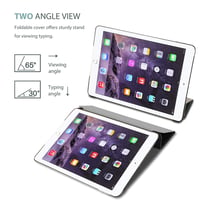 Tenké inteligentné puzdro ProCase pre iPad Air 2 s priesvitným matným zadným krytom (A1566, A1567) - čierne 5
