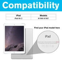 Tenké inteligentné puzdro ProCase pre iPad Air 2 s priesvitným matným zadným krytom (A1566, A1567) - čierne 2