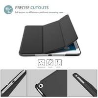 Tenké inteligentné puzdro ProCase pre iPad Air 2 s priesvitným matným zadným krytom (A1566, A1567) - čierne 8