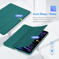 Husă ProCase pentru iPad Pro 11 inchi 2022/2021/2020 (generația 4/3/2), husă de protecție pliabilă în trei, carcasă tip Smart Case ultra-subțire, ușoară, cu funcție de suport - Verde smarald 7