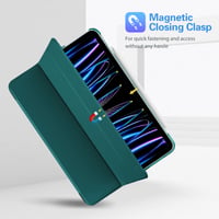 Husă ProCase pentru iPad Pro 11 inchi 2022/2021/2020 (generația 4/3/2), husă de protecție pliabilă în trei, carcasă tip Smart Case ultra-subțire, ușoară, cu funcție de suport - Verde smarald 8