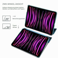 Inteligentný kryt ProCase pre iPad Pro 12.9 (2022, 2021, 2020, 2018 – 3., 4., 5., 6. generácia) – tenké trojdielne ochranné puzdro so stojanom a priesvitným zadným krytom, zelené 5