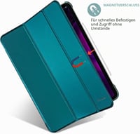 Inteligentný kryt ProCase pre iPad Pro 12.9 (2022, 2021, 2020, 2018 – 3., 4., 5., 6. generácia) – tenké trojdielne ochranné puzdro so stojanom a priesvitným zadným krytom, zelené 8