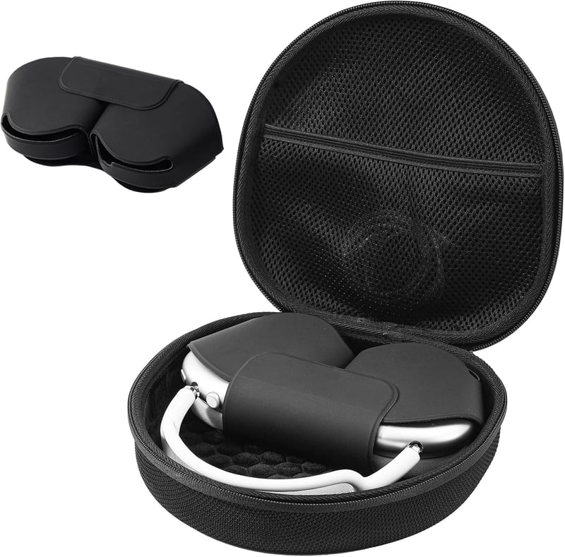 ProCase Kemény Védőtok Apple AirPods Max Fejhallgatóhoz Mágneses Automatikus Alvó Móddal, Hordozható Tárolótáska - Fekete