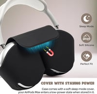 ProCase Kemény Védőtok Apple AirPods Max Fejhallgatóhoz Mágneses Automatikus Alvó Móddal, Hordozható Tárolótáska - Fekete 2