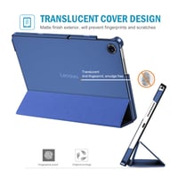 Puzdro ProCase pre Lenovo Tab 2025 10,1", s funkciou inteligentného prebudenia/spánku, nárazuvzdorný Smart Cover, ultraľahké – námornícka modrá 2