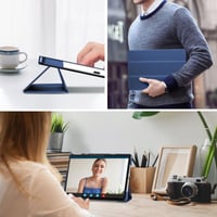 Puzdro ProCase pre Lenovo Tab 2025 10,1", s funkciou inteligentného prebudenia/spánku, nárazuvzdorný Smart Cover, ultraľahké – námornícka modrá 6