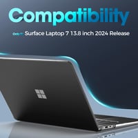 ProCase Microsoft Surface Laptop 7 13.8" kemény tok fekete - ultravékony védőtok 2024 2