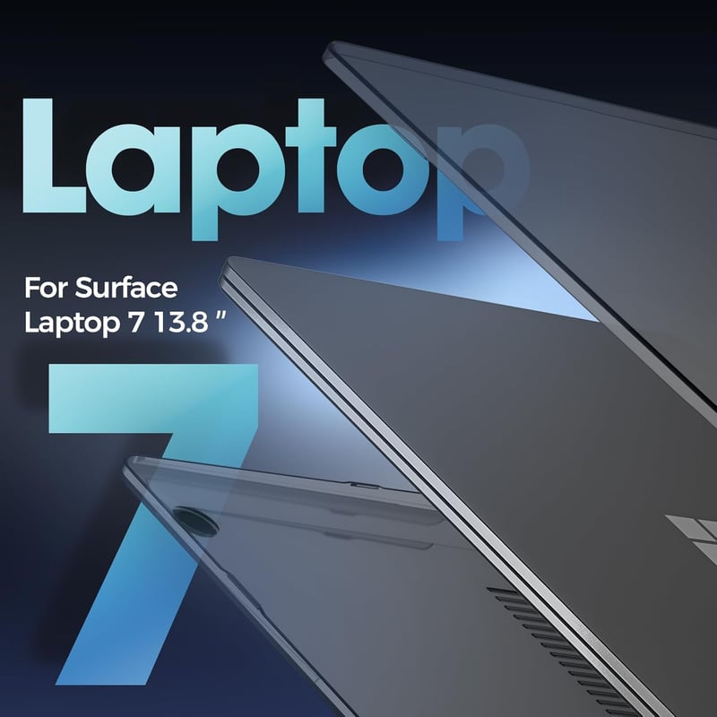 ProCase Microsoft Surface Laptop 7 13.8" kemény tok fekete - ultravékony védőtok 2024