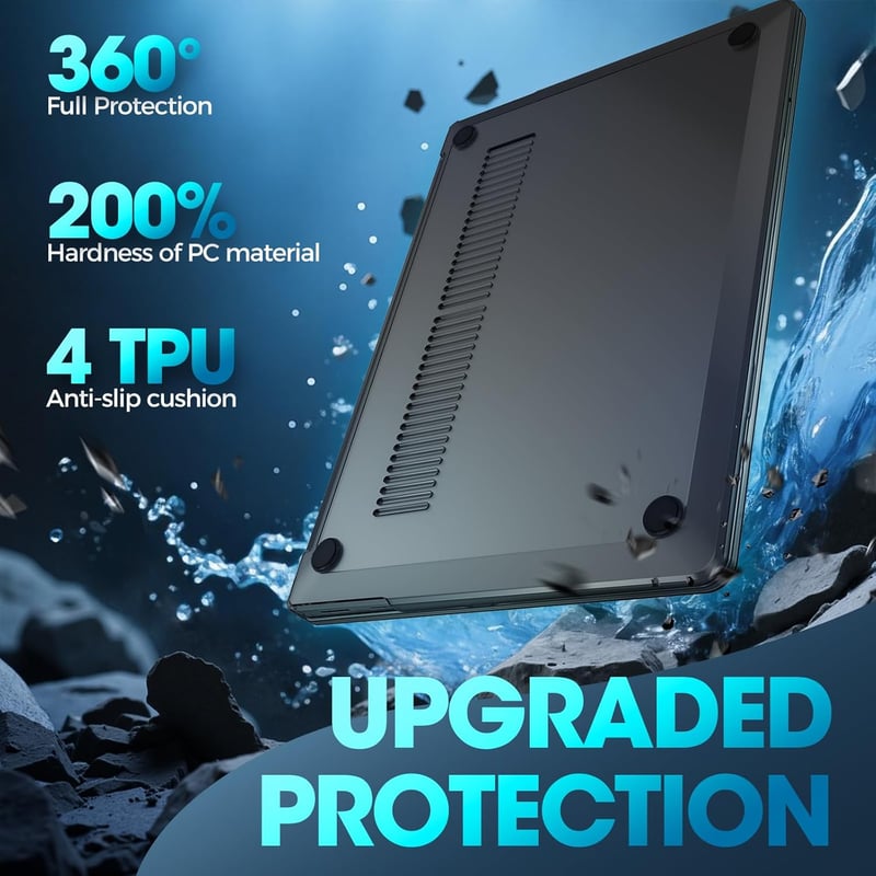 ProCase Microsoft Surface Laptop 7 13.8" kemény tok fekete - ultravékony védőtok 2024