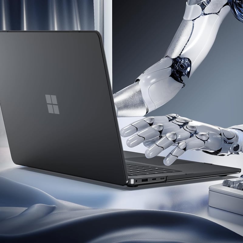ProCase Microsoft Surface Laptop 7 13.8" kemény tok fekete - ultravékony védőtok 2024