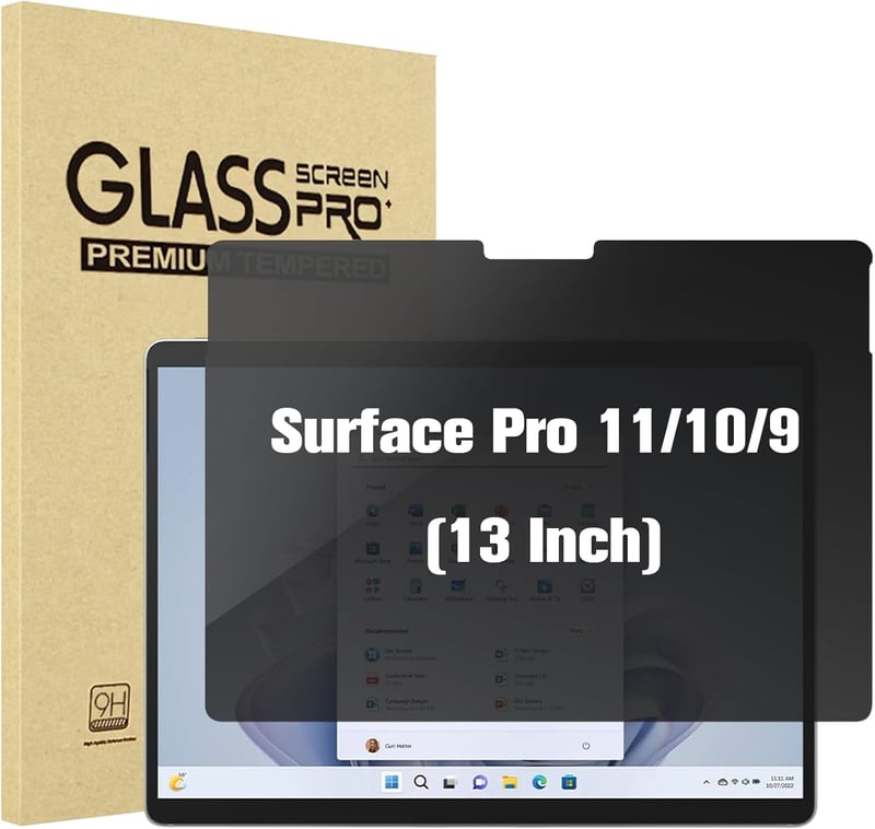 ProCase Microsoft Surface Pro 11/10/9 Privacy üvegfólia 9H edzett üveg