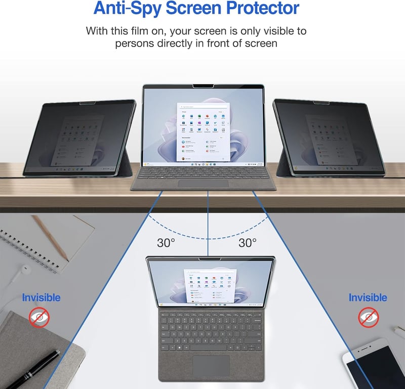 ProCase Microsoft Surface Pro 11/10/9 Privacy üvegfólia 9H edzett üveg