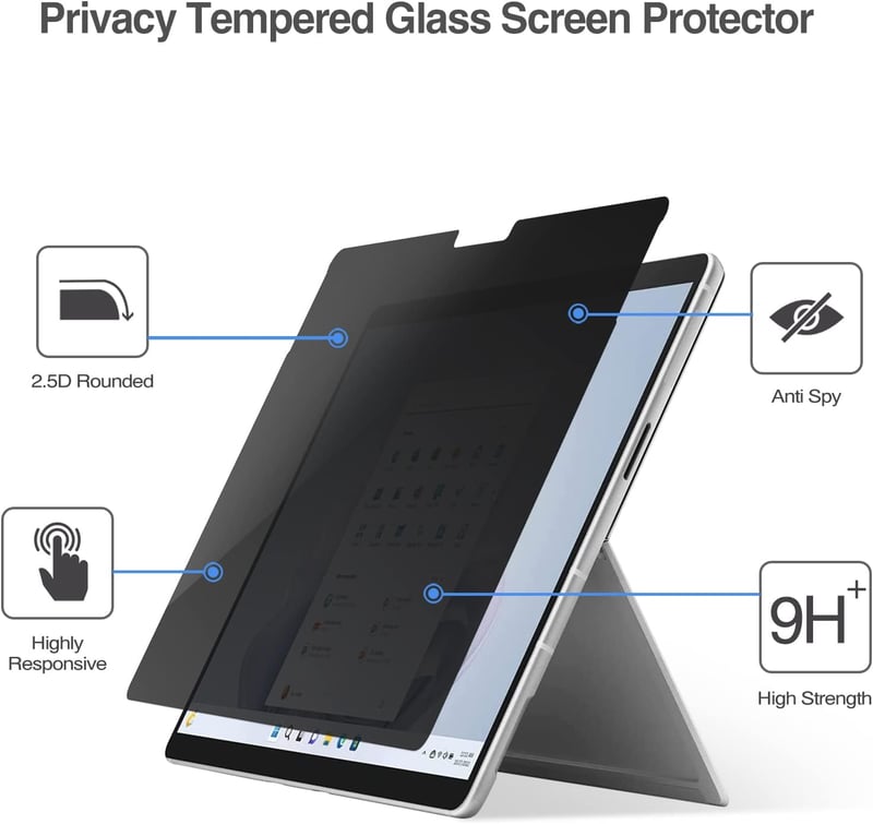 ProCase Microsoft Surface Pro 11/10/9 Privacy üvegfólia 9H edzett üveg