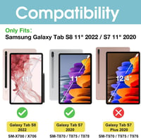 ProCase Galaxy Tab S8 / S7 11" slim tok átlátszó matt hátlappal - fekete 2