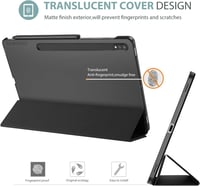 ProCase Galaxy Tab S8 / S7 11" slim tok átlátszó matt hátlappal - fekete 3