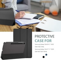 ProCase Galaxy Tab S8 / S7 11" slim tok átlátszó matt hátlappal - fekete 8