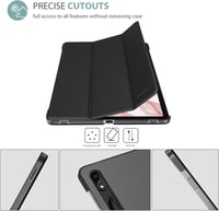 ProCase Galaxy Tab S8 / S7 11" slim tok átlátszó matt hátlappal - fekete 7