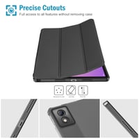Husă ProCase pentru tabletă Lenovo Idea Tab Pro 12.7 (2025), cu suport pentru creion, TB-373FU TB-375FC, husă de protecție Smart Cover - Negru 6