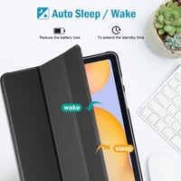 Husă ProCase pentru tabletă Samsung Galaxy Tab S6 Lite 10,4" (2024/2022/2020) cu suport pentru S Pen, capac spate transparent, SM-P620/P625/P610/P613/P615/P619 - Negru 5