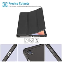 Husă ProCase pentru tabletă Samsung Galaxy Tab S6 Lite 10,4" (2024/2022/2020) cu suport pentru S Pen, capac spate transparent, SM-P620/P625/P610/P613/P615/P619 - Negru 7
