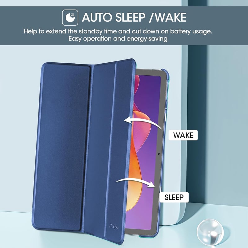 ProCase Xiaomi Redmi Pad 2 11" Tok - Vékony Védőtok Sötétkék, Intelligens Borítás - 11" Redmi Pad 2 2025, navy