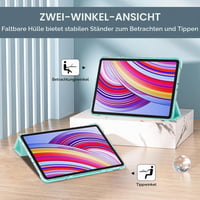 Husă ProCase pentru Xiaomi Redmi Pad Pro 12.1 (2024) - Husă de protecție tri-fold, subțire, ușoară, Smart Cover, cu spate mat semitransparent, culoare mentă 3