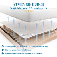PROCAVE Plstená podložka pod rošt 90x200 cm - Priedušná podložka pod matrac z vpichovanej plsti, chránič matraca, Made in Germany 4