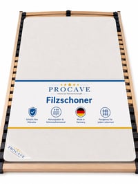 PROCAVE Plstená podložka pod rošt 90x200 cm - Priedušná podložka pod matrac z vpichovanej plsti, chránič matraca, Made in Germany 1