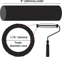 ProDec 225mm Professzionális Birkaszőr Festőhenger Merino Gyapjú Beltéri Kültéri Falakhoz 9