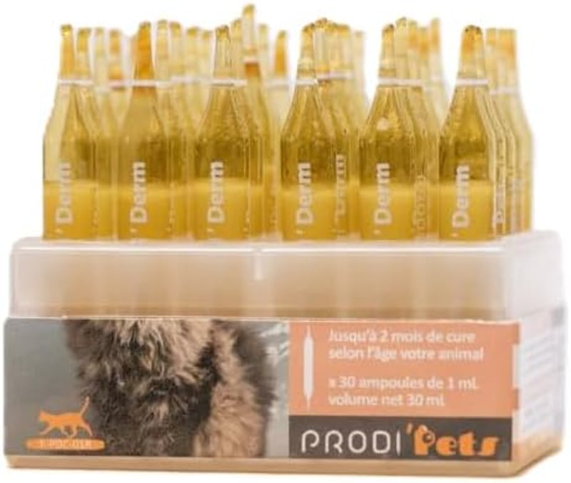 PRODIPETS Macska Bőr- és Szőrzet Ápolás Táplálékkiegészítés 30 Ampulla