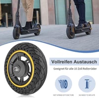 Prodrocam 10 Hüvelykes Tömör Gumi Kerék Segway Ninebot Max G30 Elektromos Roller Elülső Kerék - black 2