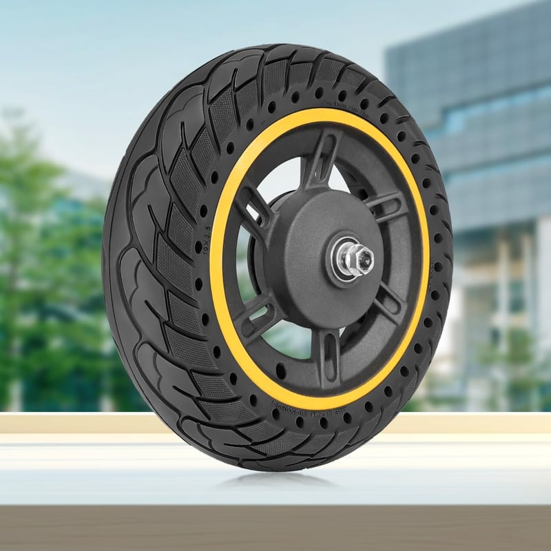 Prodrocam 10 Hüvelykes Tömör Gumi Kerék Segway Ninebot Max G30 Elektromos Roller Elülső Kerék - black
