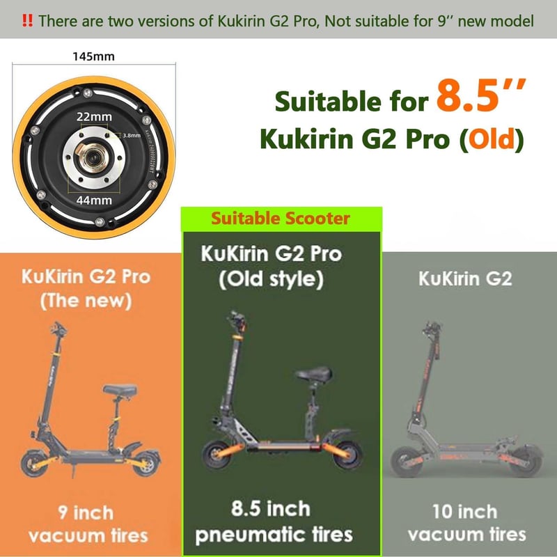 Prodrocam 8.5x3 Defektmentes Tömörgumi Abroncs Elektromos Rollerekhez - Kukirin G2 Pro, Kugoo X1, Zero 8/9, VSETT Kompatibilis, 150kg Teherb