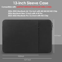 Husă laptop ProElife pentru MacBook Air 13,6" M2-M5 / MacBook Neo 13" - negru 2