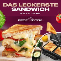 Profi Cook PC-ST 1092 XXL szendvicssütő rozsdamentes acél, tapadásmentes bevonattal 7
