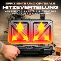Profi Cook PC-ST 1092 XXL szendvicssütő rozsdamentes acél, tapadásmentes bevonattal 3