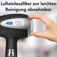Uscător de păr ProfiCare PC HTD 3113 cu funcție de ionizare, 2200W - Negru, cu difuzor și concentrator, funcție Cool Shot, 3 trepte de putere, uscător de păr de călătorie 5