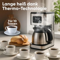 ProfiCook 10 csészés kávéfőző termoszszal, aromavezérléssel és időkijelzővel 2