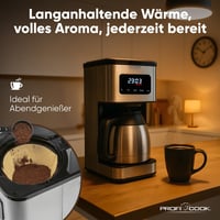 ProfiCook 10 csészés kávéfőző termoszszal, aromavezérléssel és időkijelzővel 4