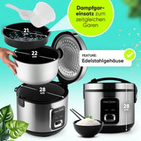ProfiCook PC RK 1285 varič ryže na 3 kg ryže, s nepriľnavým povrchom — vpredu je preliačina (stav: pozri 2. obrázok) 8