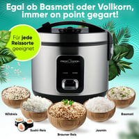 ProfiCook PC RK 1285 varič ryže na 3 kg ryže, s nepriľnavým povrchom — vpredu je preliačina (stav: pozri 2. obrázok) 5
